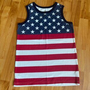 Place Sport Red White & Blue sleeveless Tee Shirt tank top Large 10-12